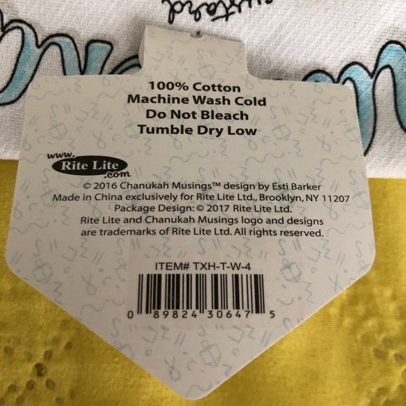 Chanukah: pot holder, oven mitt, tea towel, bag - Picture 12 of 13